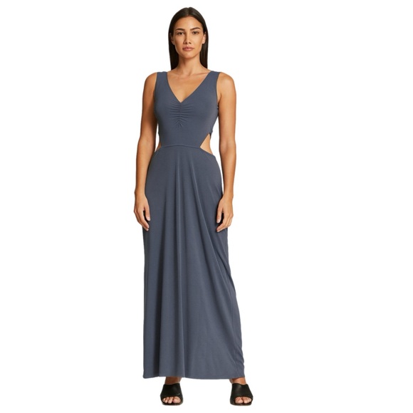 Culte Femme Dresses & Skirts - Culte Femme by Hindy Weber-Tantoco Charcoal Gray Sleeveless Maxi with Cutouts